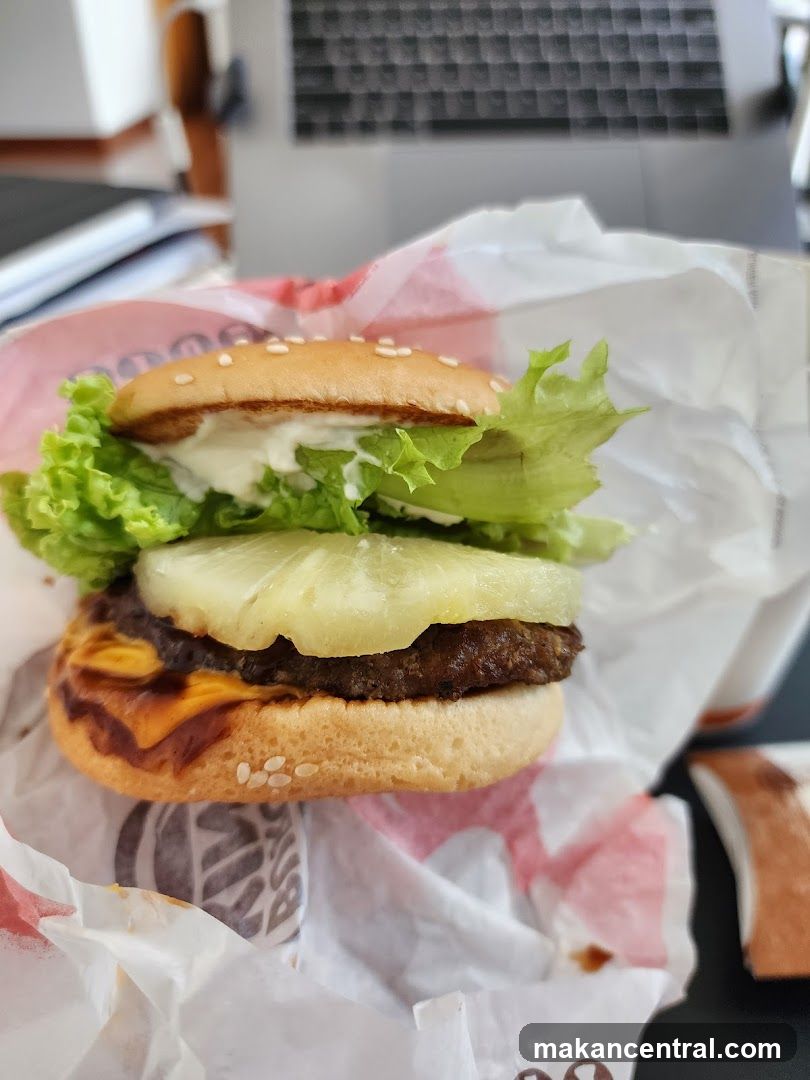 Burger with Pineapple