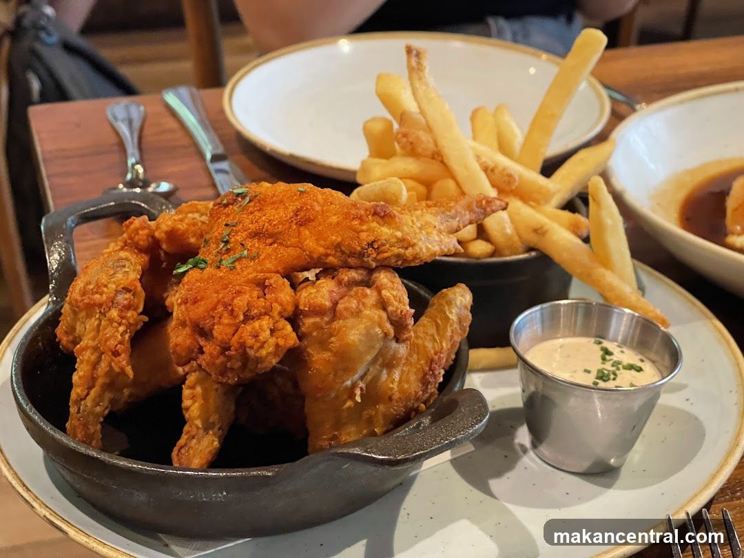 Fried Chicken Wings and Fries