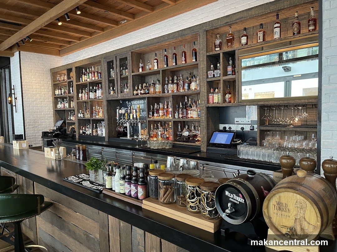 Bar Interior with Shelves of Bottles
