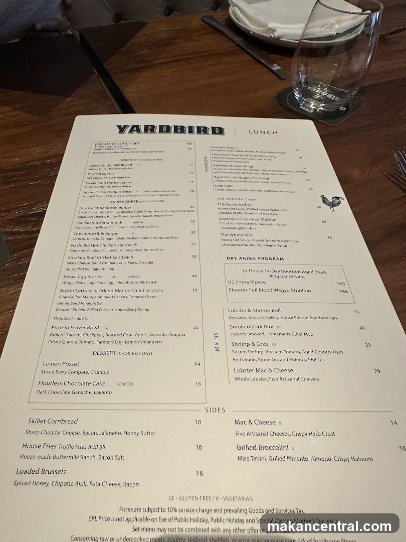 YARDBIRD LUNCH