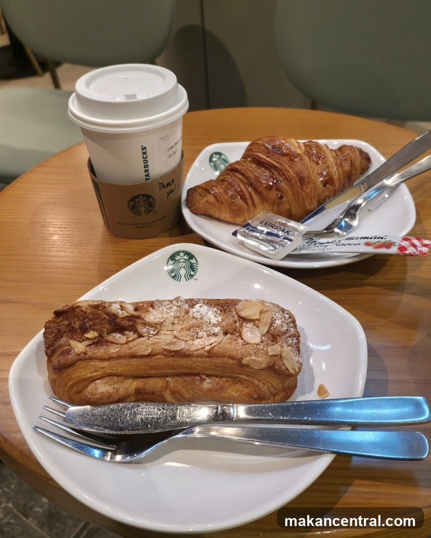 Starbucks Coffee and Pastries