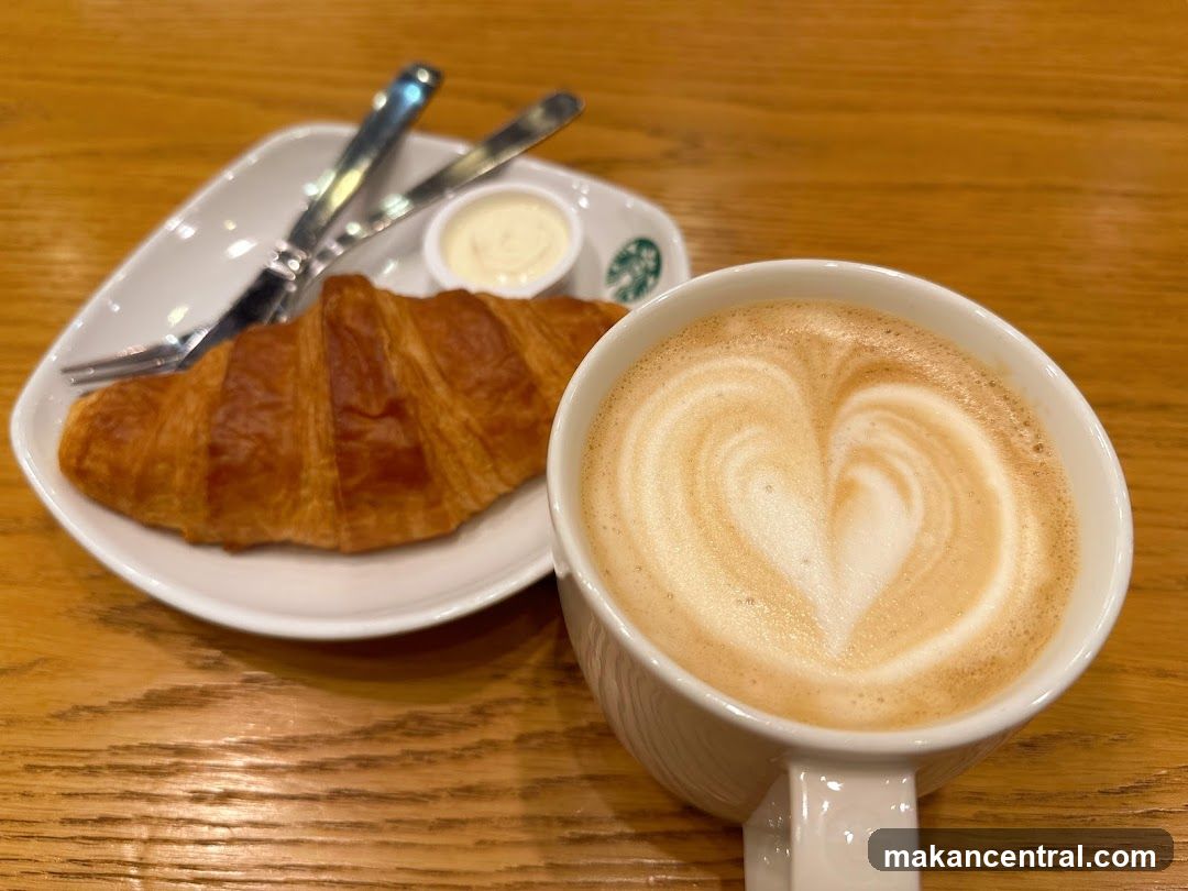 Croissant and Latte