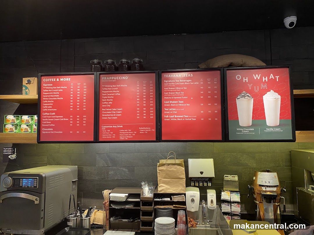 Starbucks Menu
