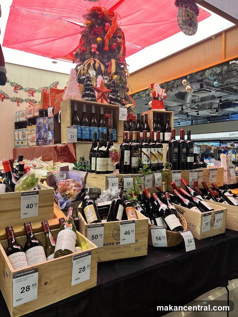 Christmas Wine Display