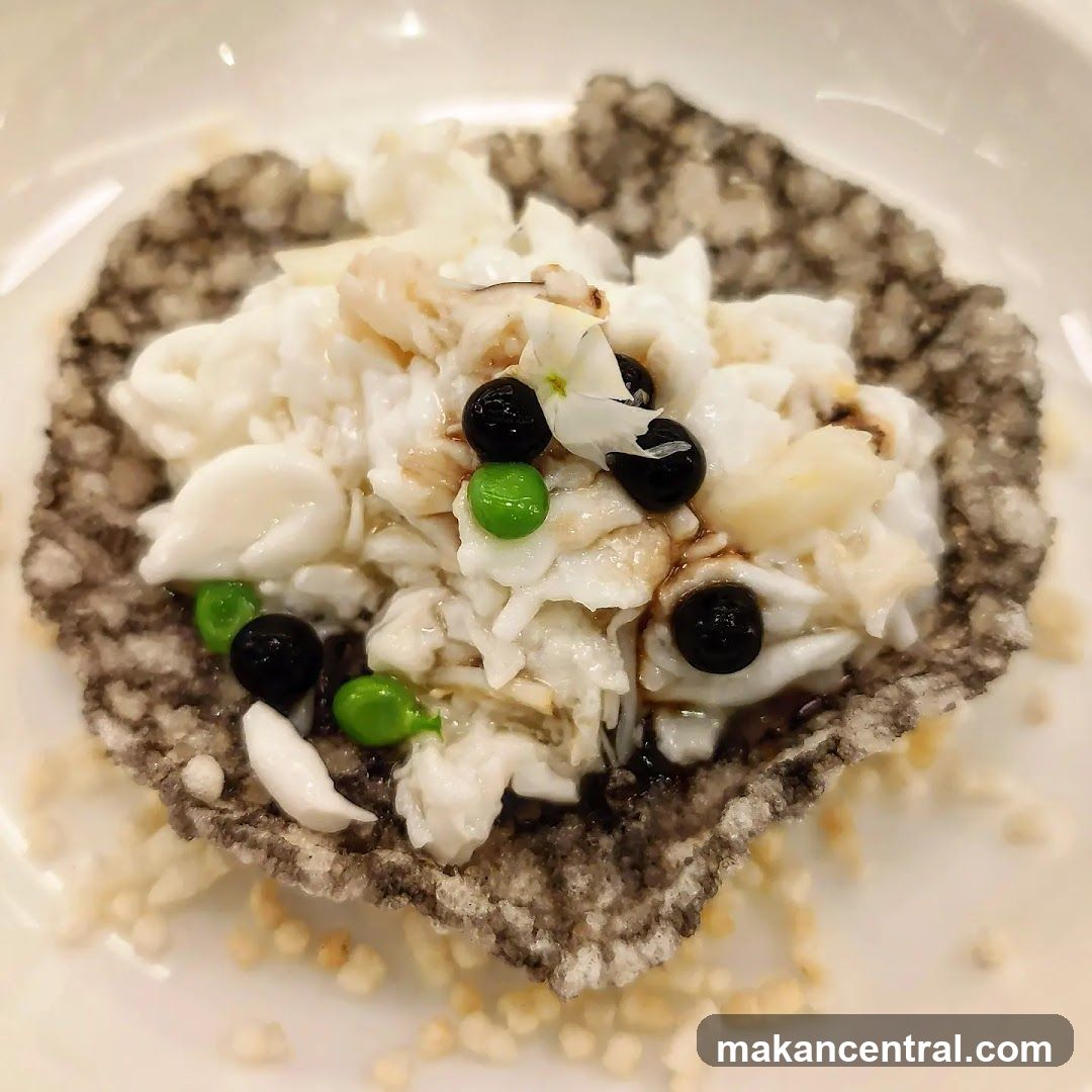 Crab Meat with Peas and Black Beans
