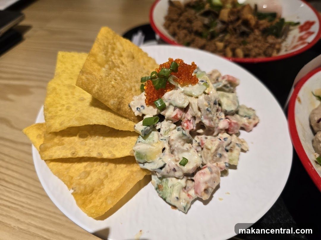 Avocado Salad with Crispy Wontons