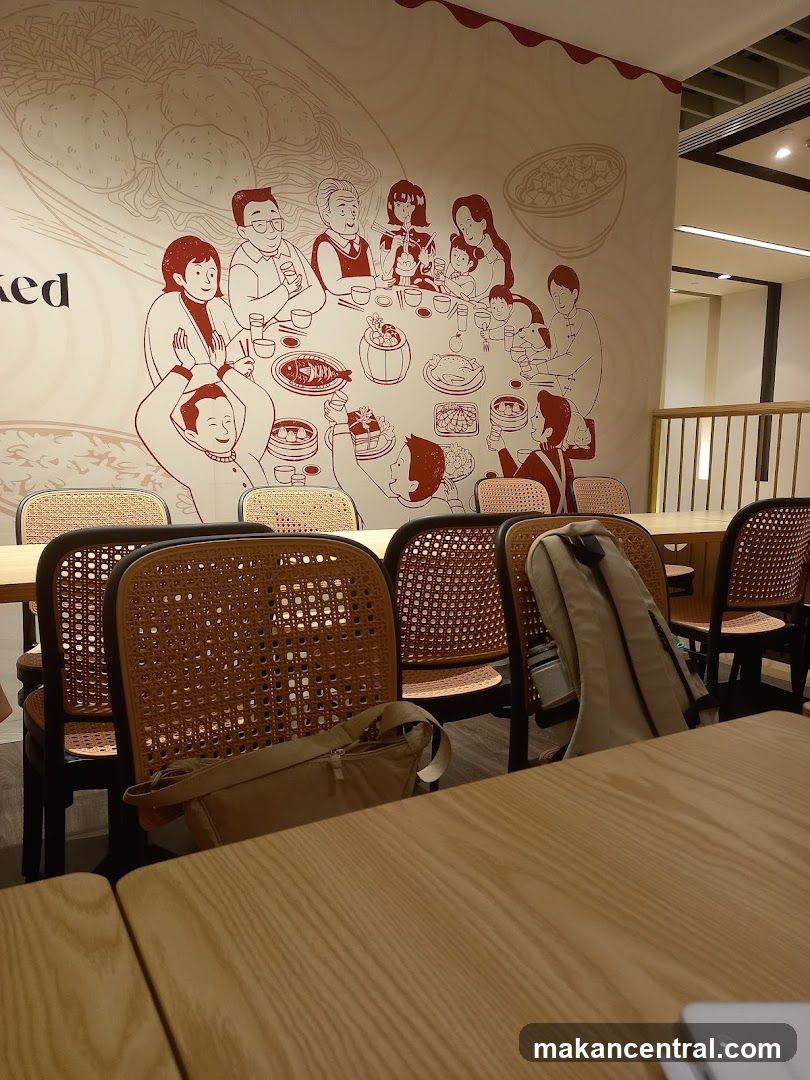 Restaurant Interior with Mural