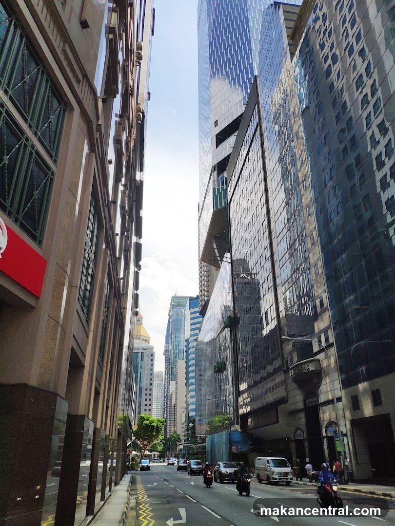 City Street with Tall Buildings