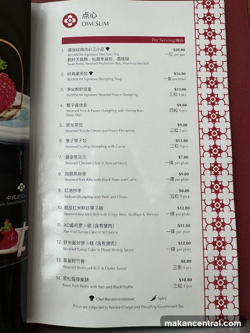 Dim Sum Menu
