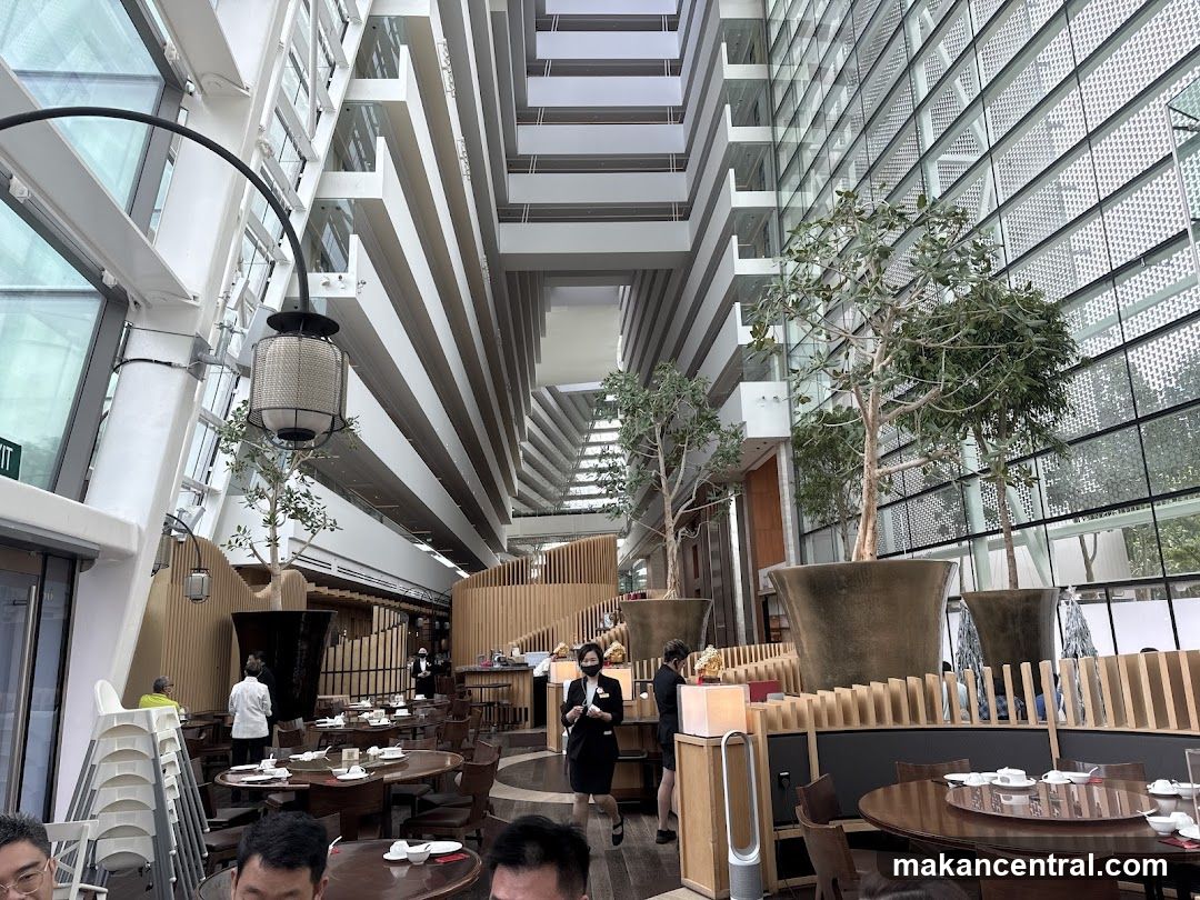 Restaurant Interior with Large Trees