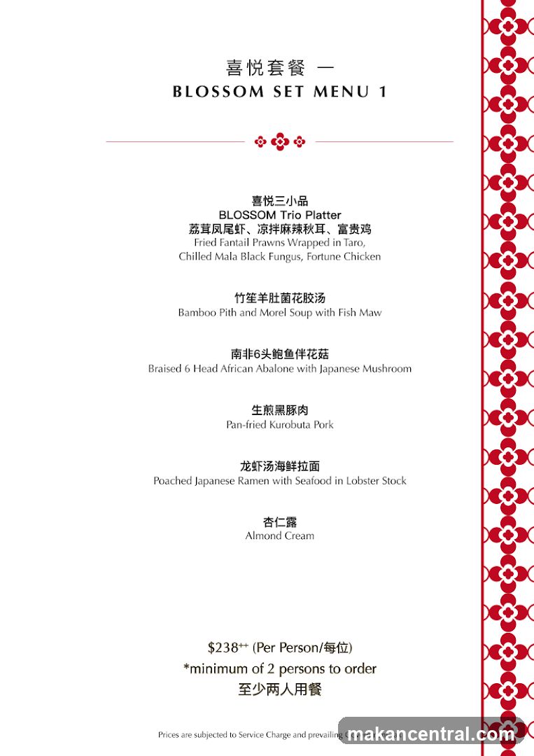 BLOSSOM SET MENU 1