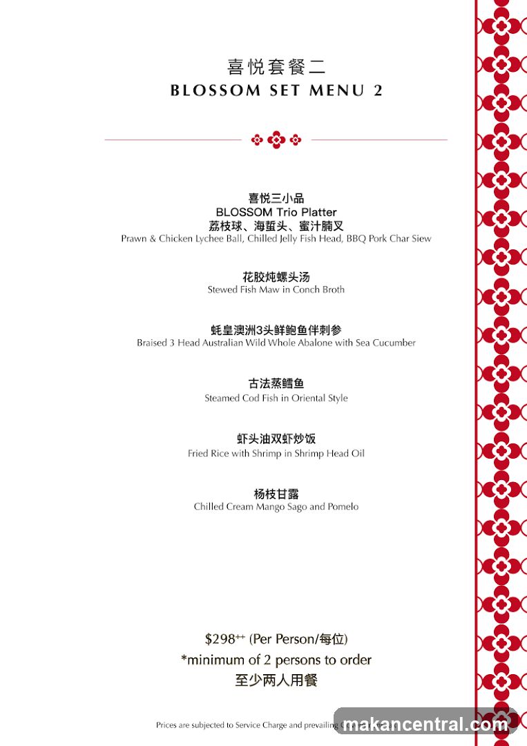 BLOSSOM SET MENU 2