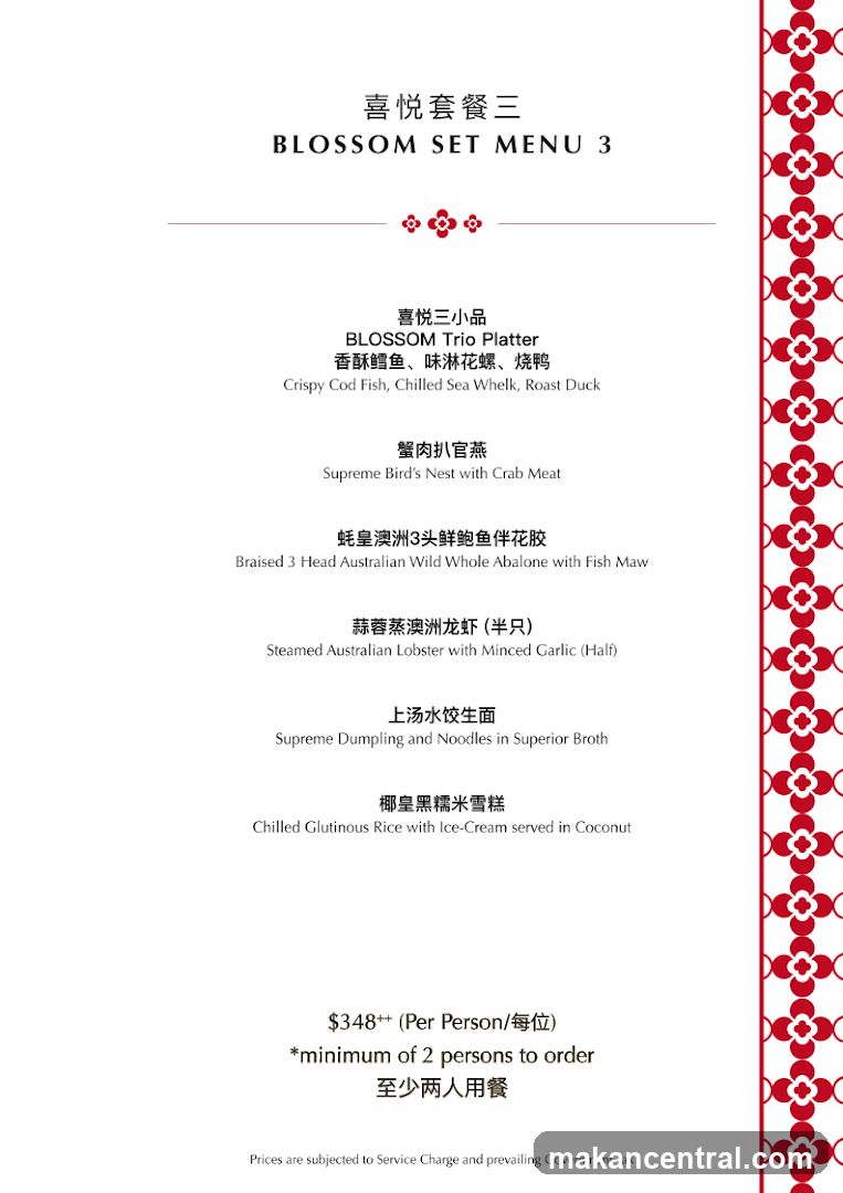 BLOSSOM SET MENU 3