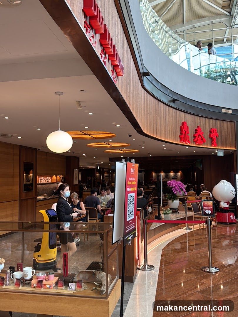 Restaurant Interior with Queue Sign