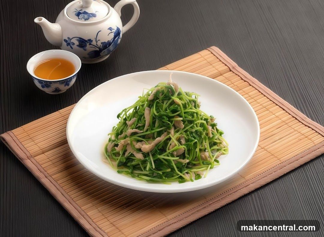 Stir-fried Pea Shoots with Pork
