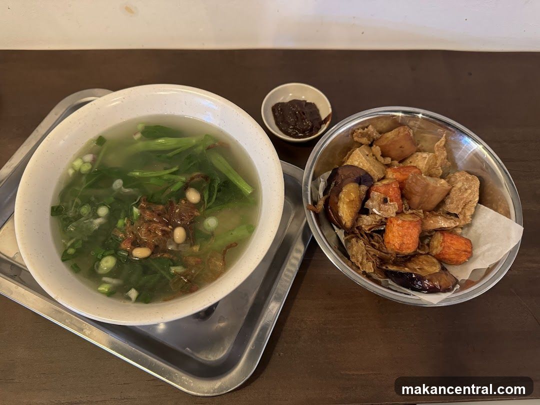 Vegetable Soup and Fried Sides
