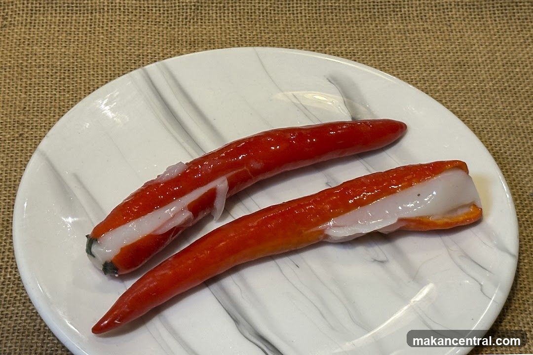 Crab sticks on a plate