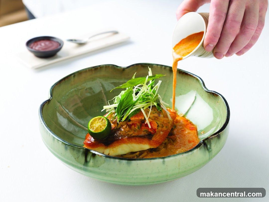 Fish dish being served
