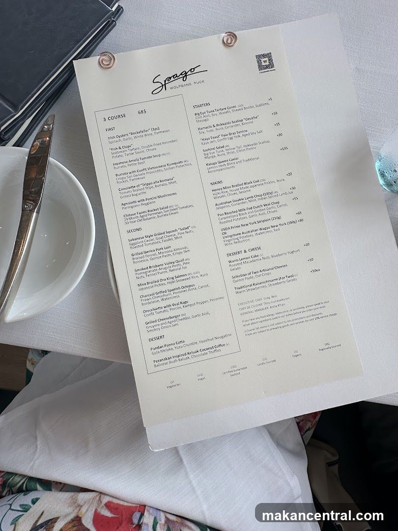 Spago Wolfgang Puck Menu