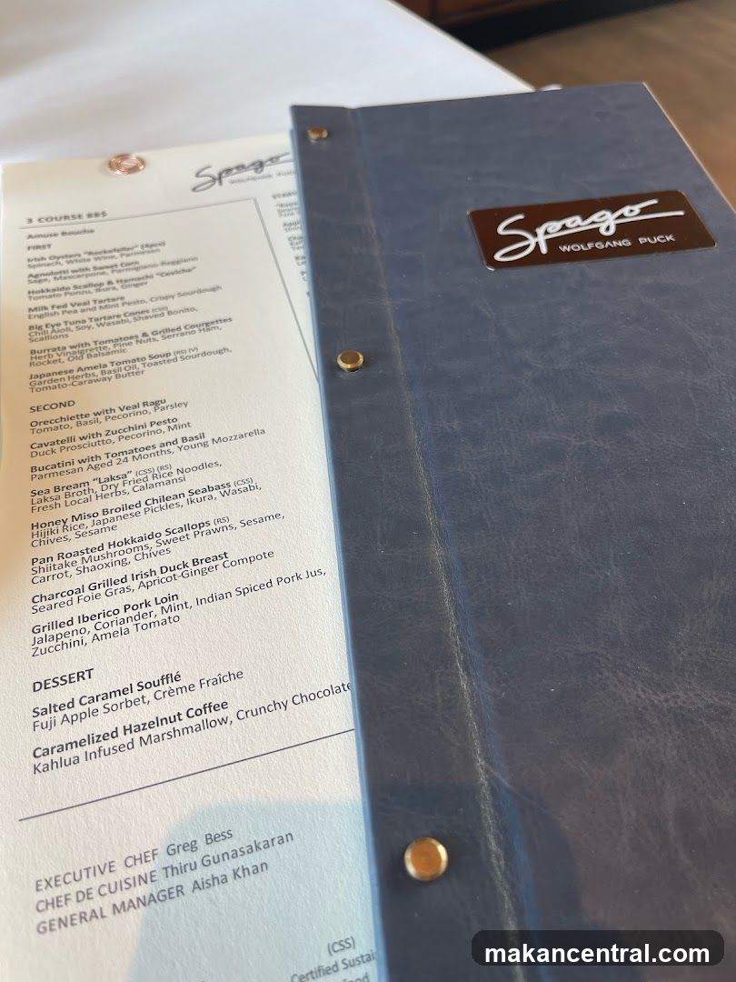 Spago Wolfgang Puck Menu