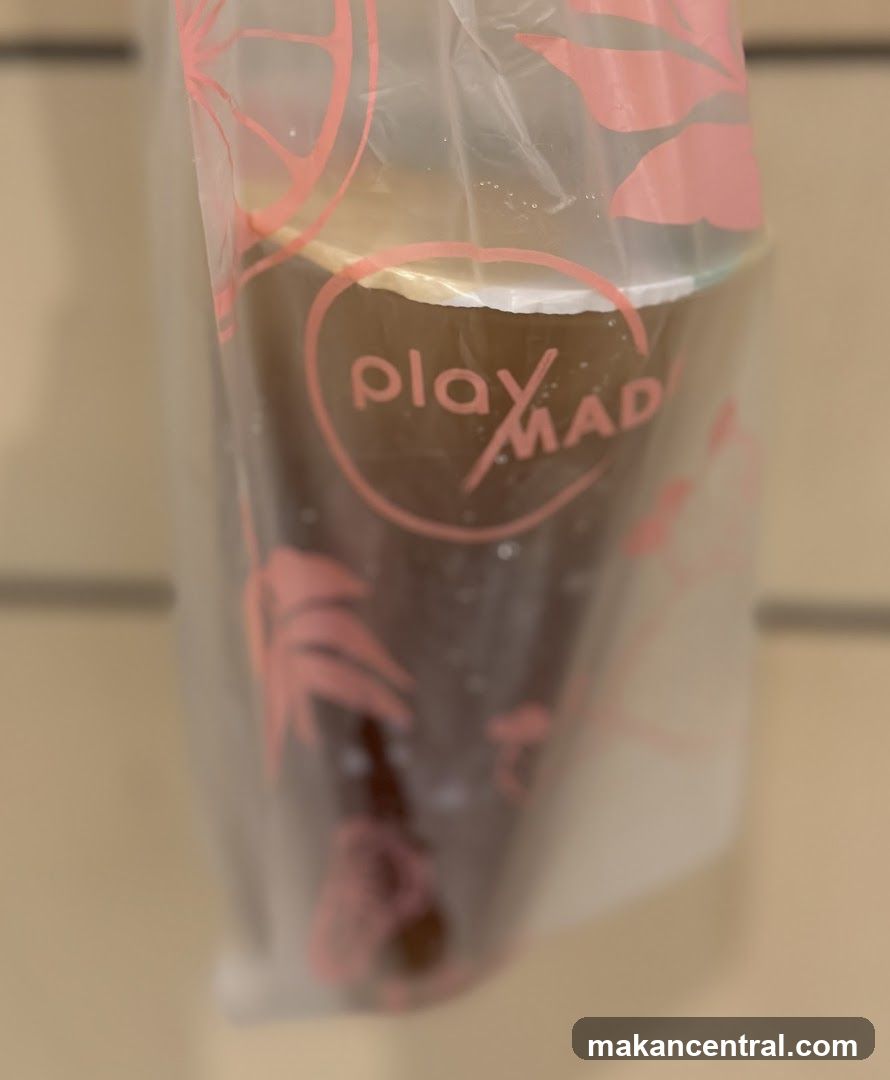 Drink in a branded bag