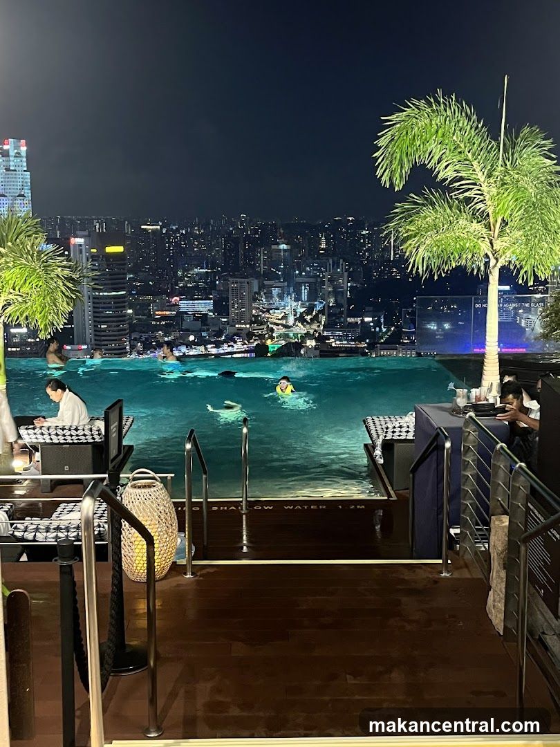 Rooftop Infinity Pool at Night