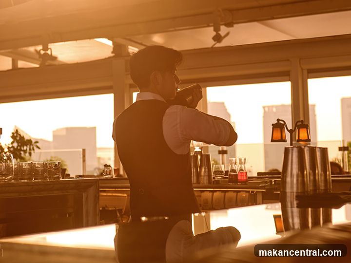 Bartender preparing a drink