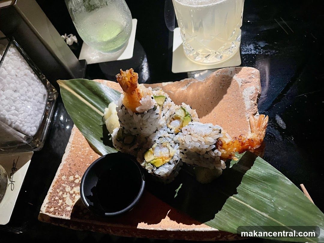 Sushi Rolls and Drinks