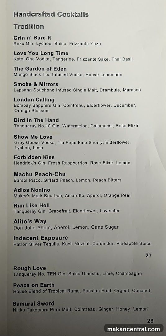 Handcrafted Cocktails