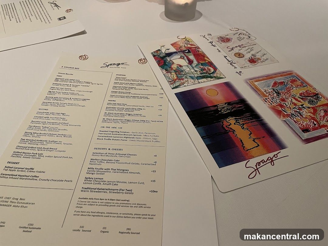 Spago Menu