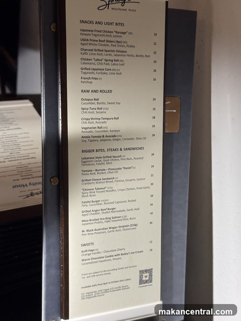 Spago Wolfgang Puck Menu