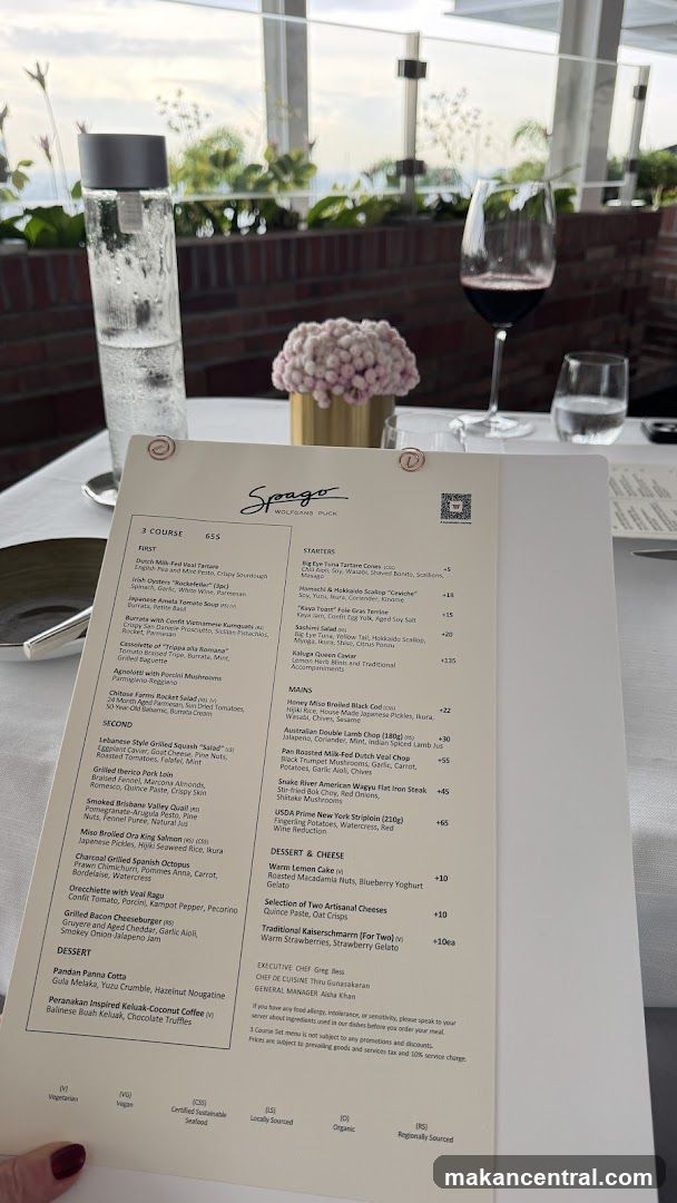 Spago Wolfgang Puck Menu
