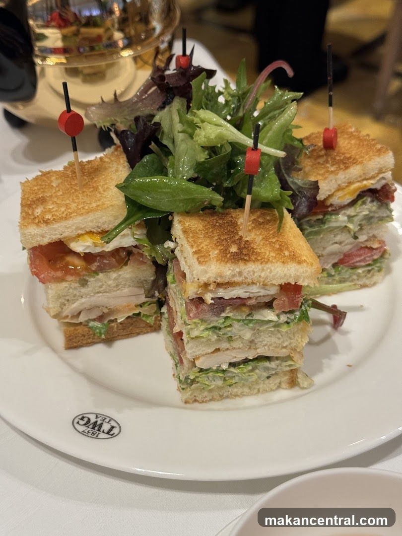 Club Sandwiches with Salad