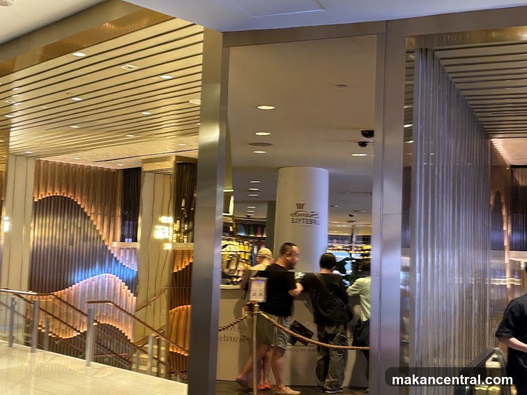 Interior of a store with people