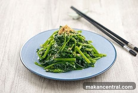Stir-fried Greens with Toasted Garlic