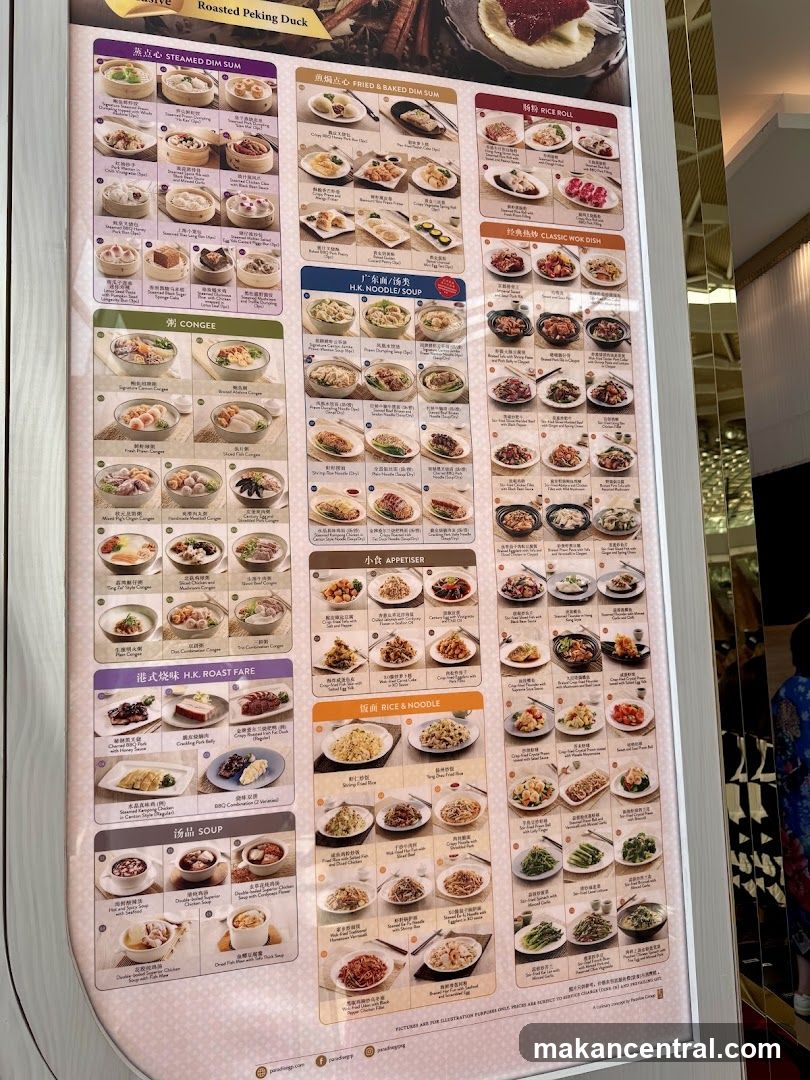 Roasted Peking Duck Menu