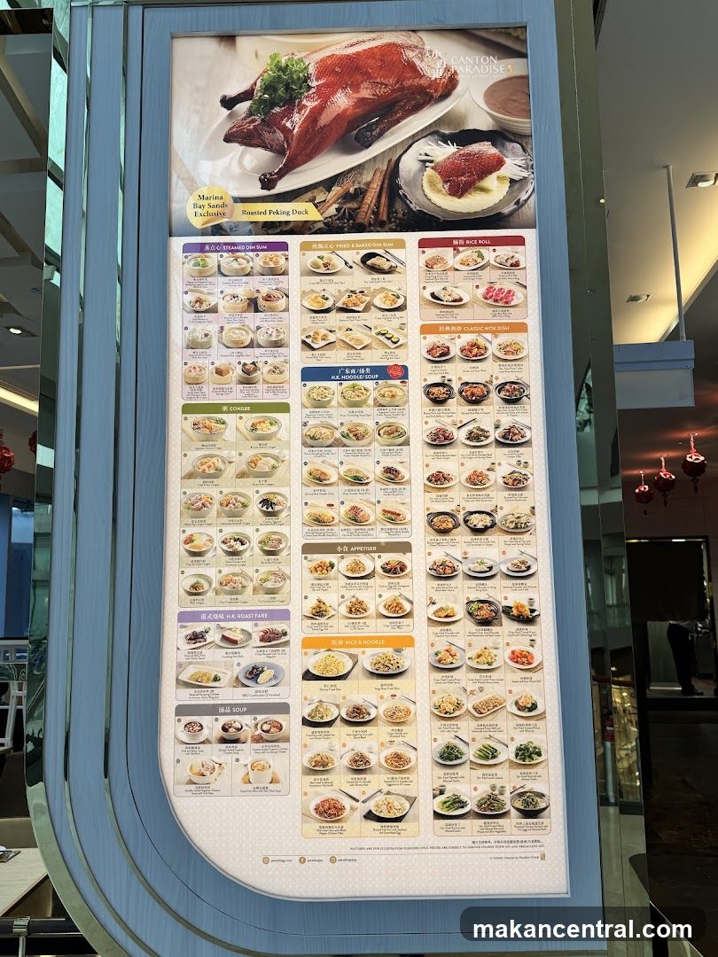 Canton Paradise Menu