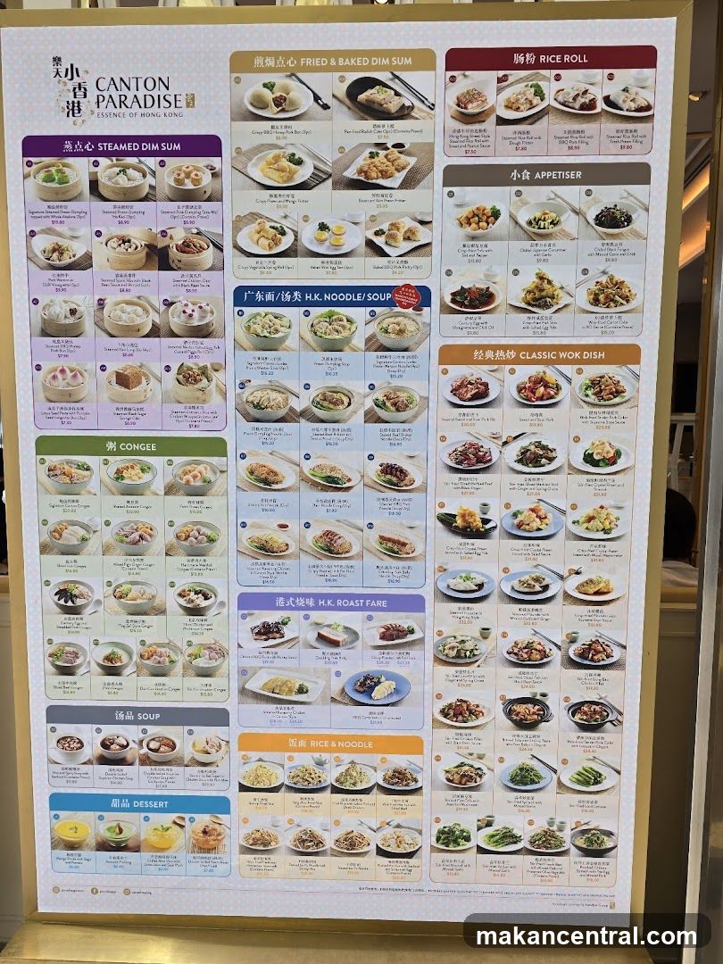 Canton Paradise Menu