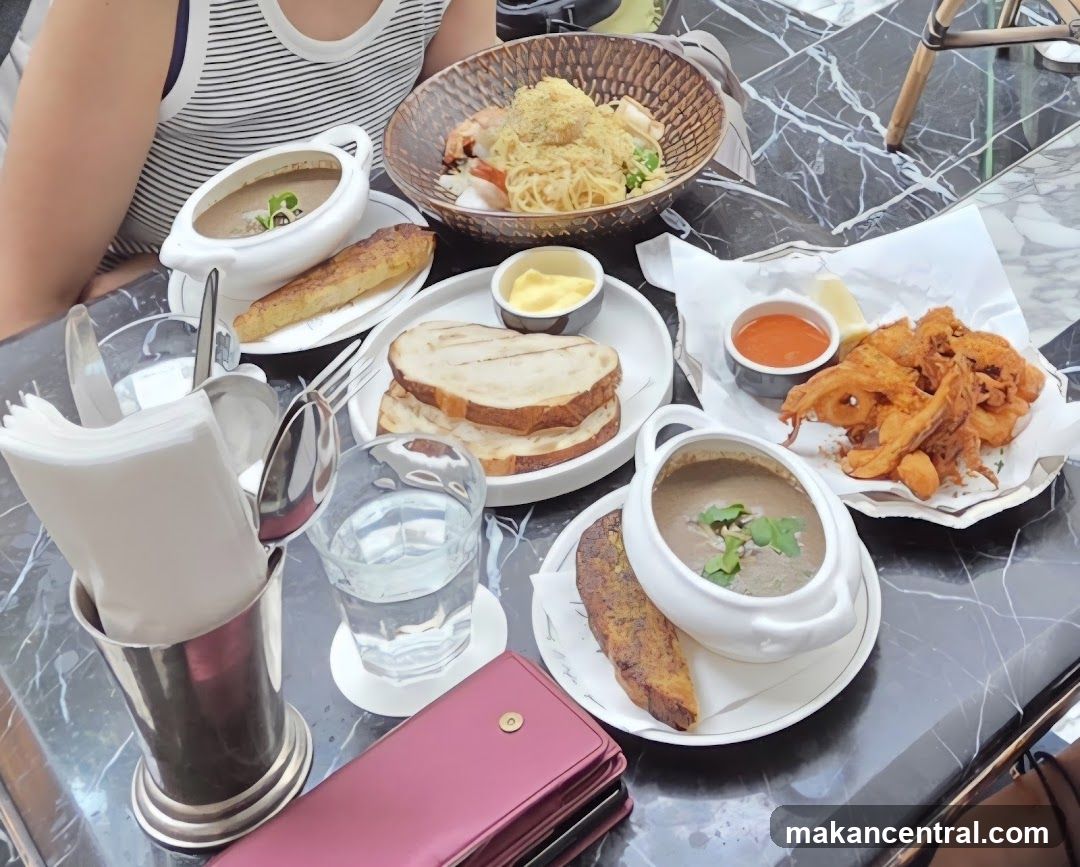 Table with various dishes