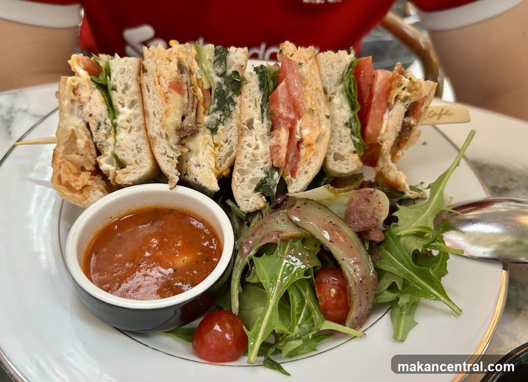 Club Sandwich with Side Salad