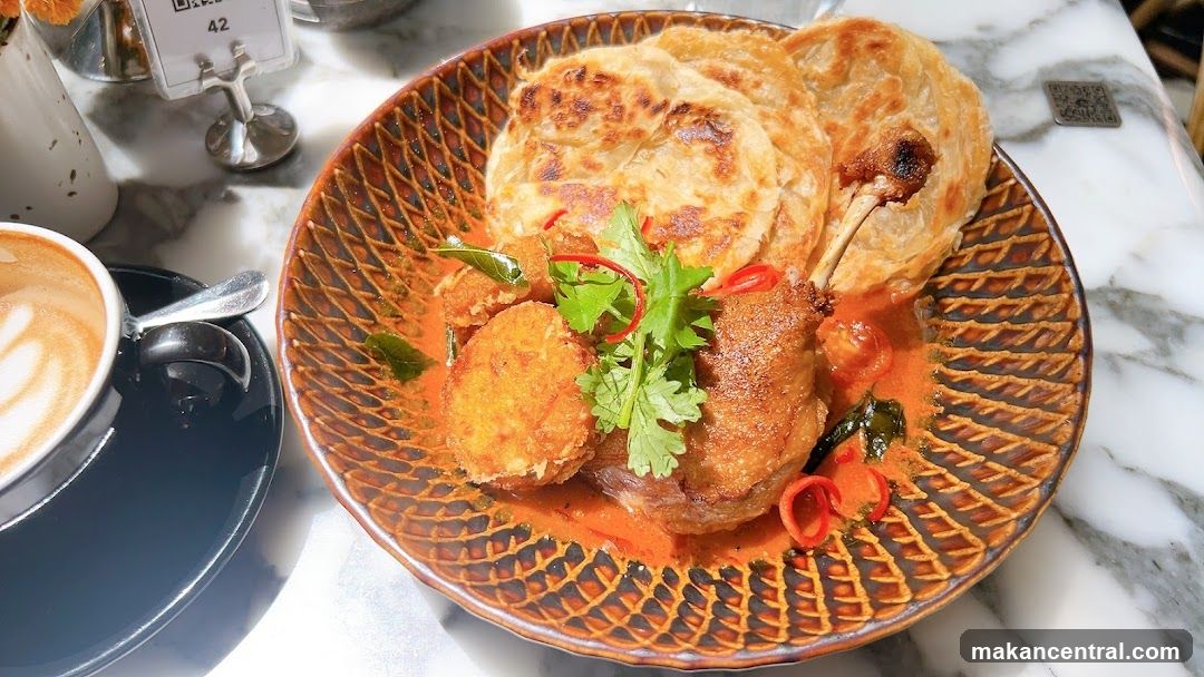 Duck Curry with Roti and Coffee