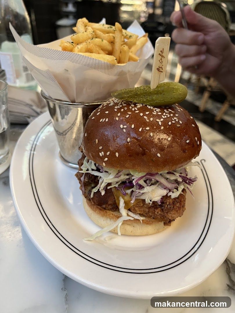 Fried Chicken Burger with Fries