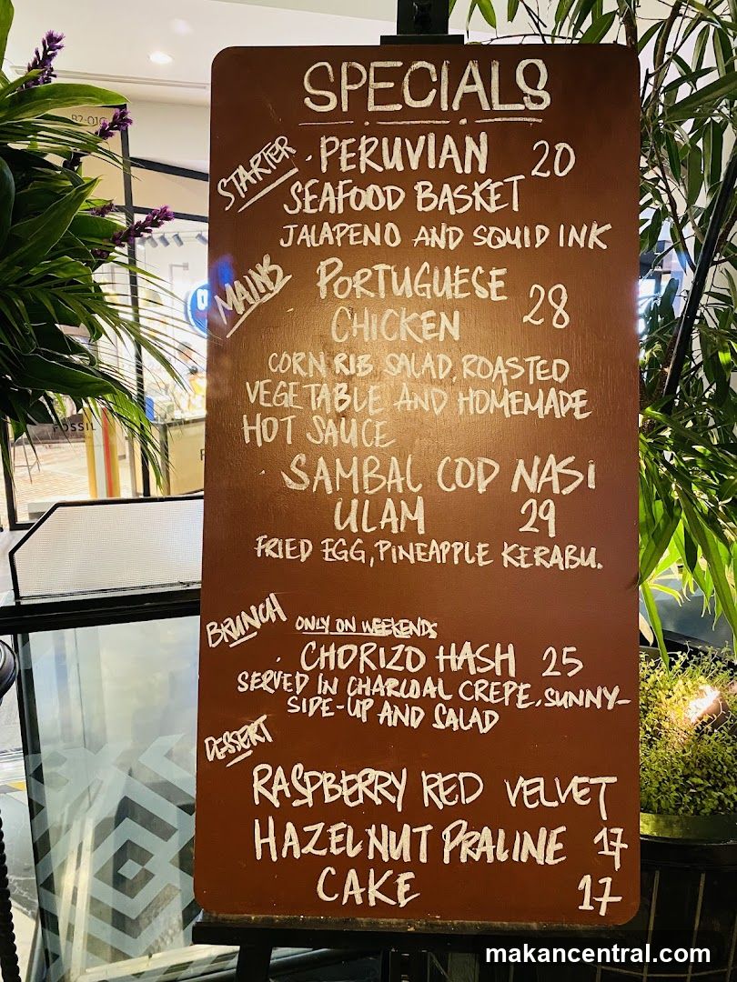 Specials Menu