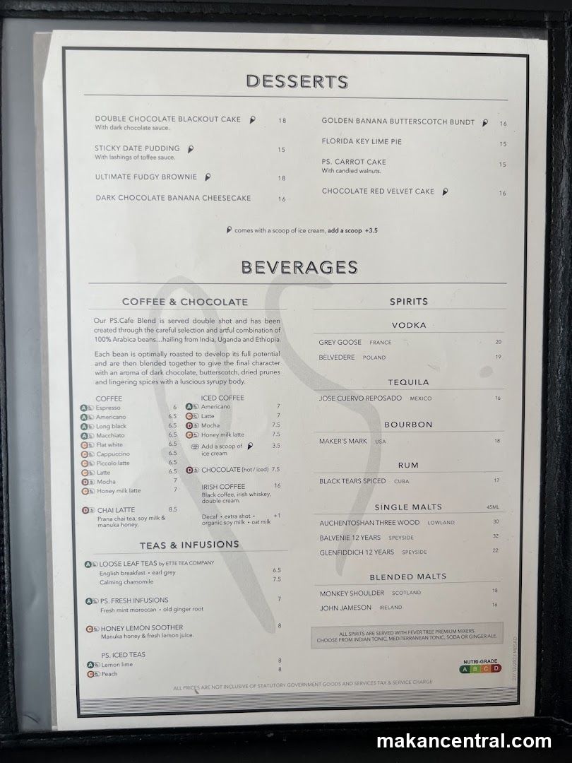 DESSERTS BEVERAGES