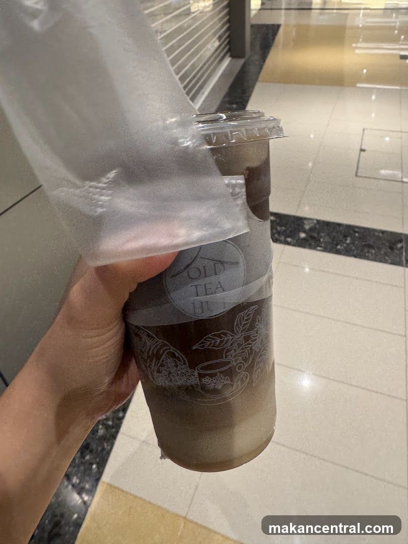 Iced beverage with logo