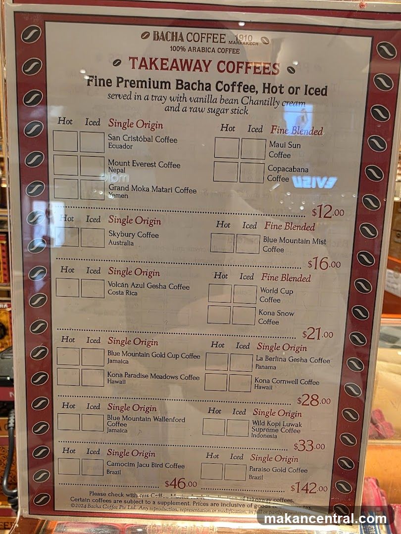 Bacha Coffee Takeaway Coffees