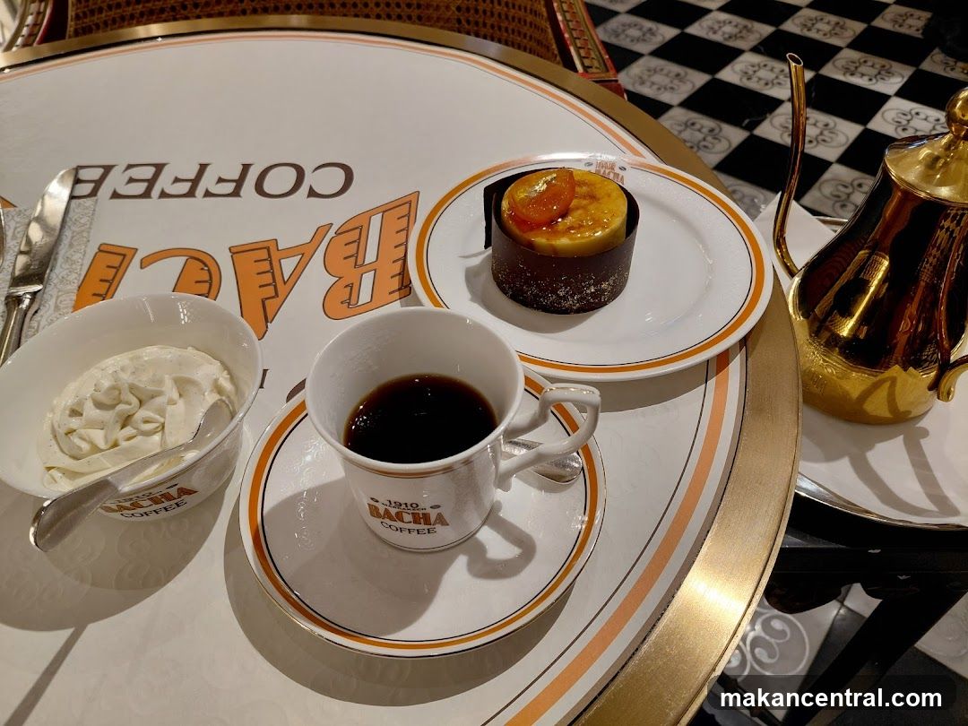 Coffee and dessert at a cafe