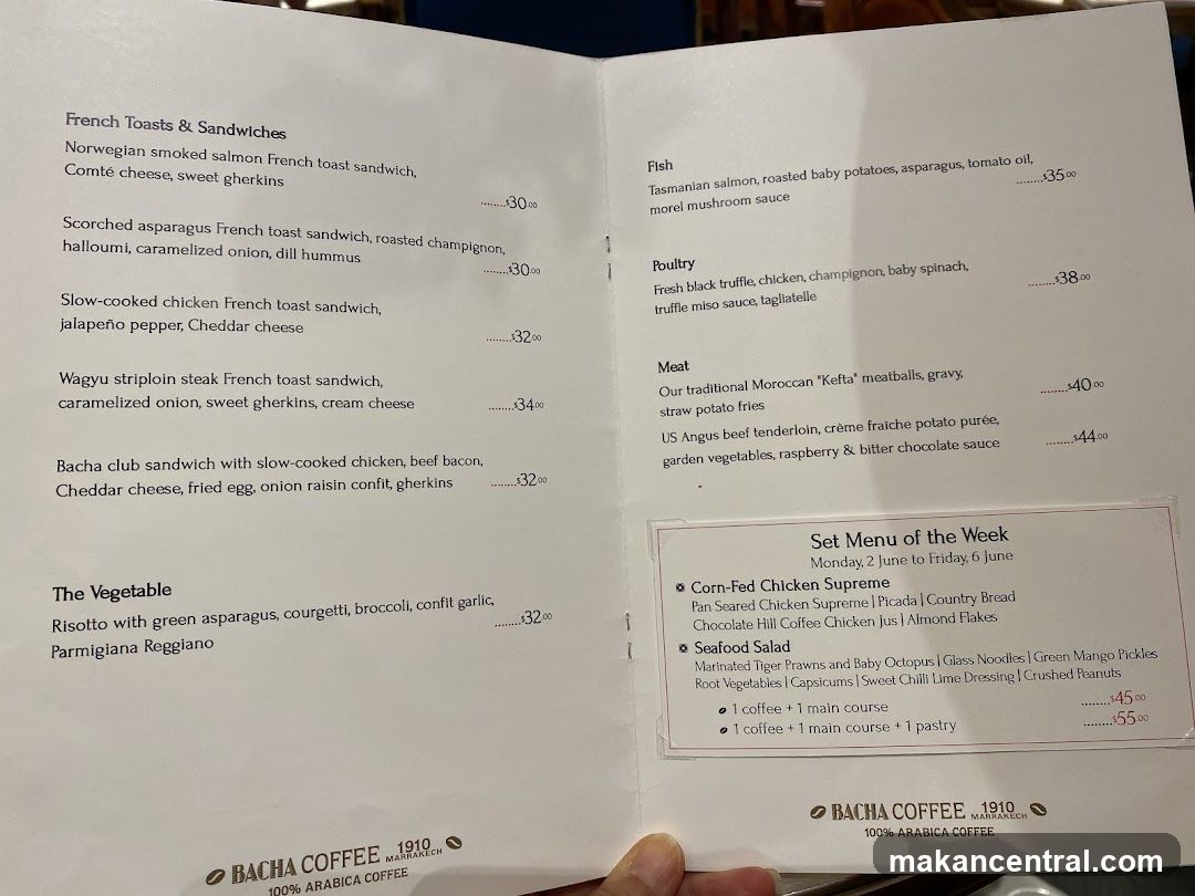 Bacha Coffee Menu