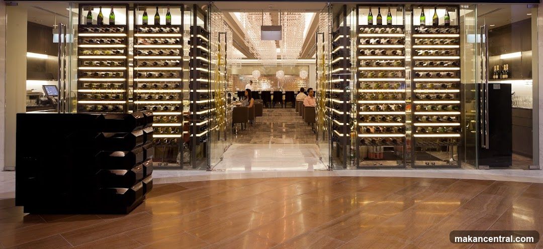 Restaurant Interior with Wine Displays