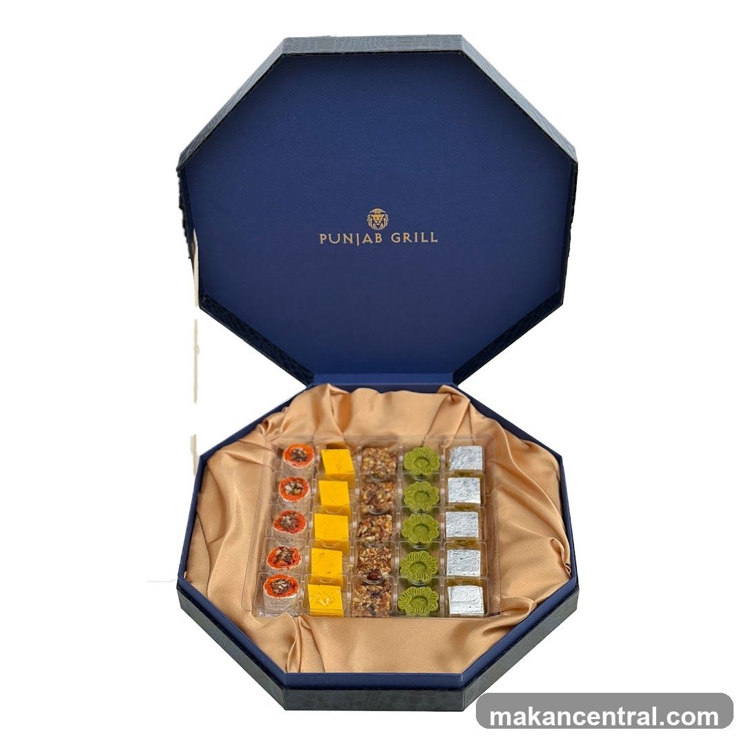Assortment of Indian Sweets in a Gift Box